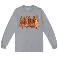 Heather Grey melanin christmas trees with lights Long Sleeve Tee - FaDigitalArtStudio