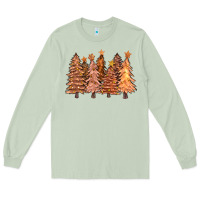 Matcha melanin christmas trees with lights Long Sleeve Tee - FaDigitalArtStudio