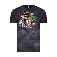 Cloud Black ho ho ho snowman gnome Vintage Tee - CowGirlArtShop