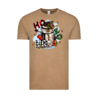Vintage Coffee ho ho ho snowman gnome Vintage Tee - CowGirlArtShop
