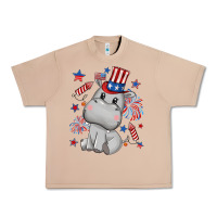 Burro fourth of july hippopotamus Urban Heavy Tee - CowGirlArtShop