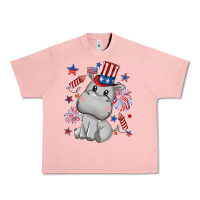 Salmon fourth of july hippopotamus Urban Heavy Tee - CowGirlArtShop