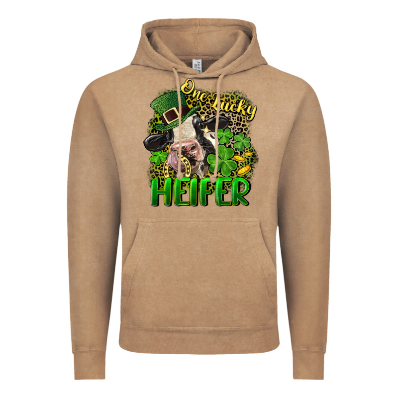 One Lucky Heifer Vintage Hoodie by CowGirlArtShop | Teevron