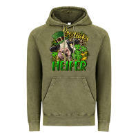 Vintage Olive One lucky Heifer Vintage Hoodie - CowGirlArtShop