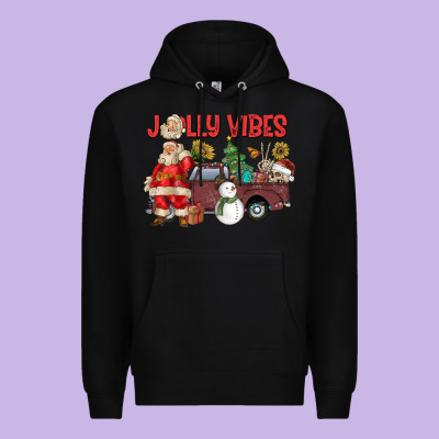 Jolly Vibes Premium Hoodie Designed By Cowhidedigitalart