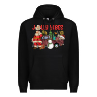 Black Jolly Vibes Premium Hoodie - CowhideDigitalArt