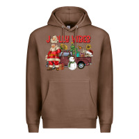 Chestnut Jolly Vibes Premium Hoodie - CowhideDigitalArt