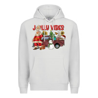 Dove Grey Jolly Vibes Premium Hoodie - CowhideDigitalArt