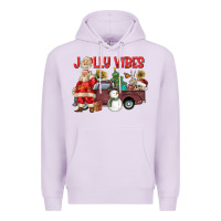 Lilac Jolly Vibes Premium Hoodie - CowhideDigitalArt