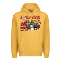 Mustard Jolly Vibes Premium Hoodie - CowhideDigitalArt