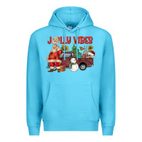Ocean Blue Jolly Vibes Premium Hoodie - CowhideDigitalArt