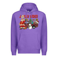 Purple Jolly Vibes Premium Hoodie - CowhideDigitalArt