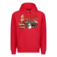 Red Jolly Vibes Premium Hoodie - CowhideDigitalArt
