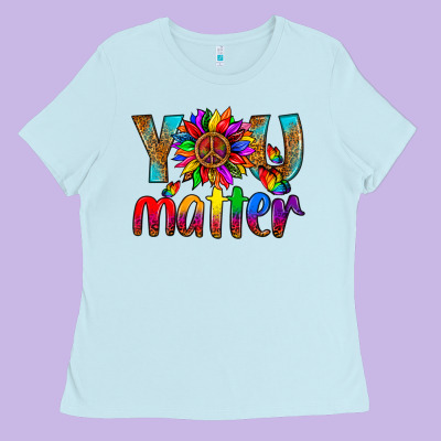 Lgbtq+ You Matter With Leopard Ladies Tee Designed By Nancycooperartshop