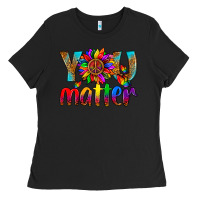 Black LGBTQ+ you matter with leopard Ladies Tee - NancyCooperArtShop