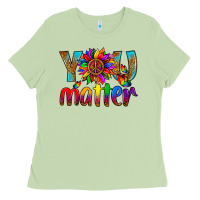 Matcha LGBTQ+ you matter with leopard Ladies Tee - NancyCooperArtShop
