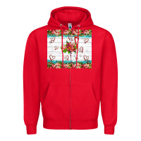 Red flamingo with tropical flowers Zipper Hoodie - Artiststas