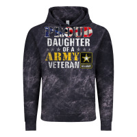 Cloud Black proud daughter of a army veteran american flag military gift Vintage Hoodie - longCreatives