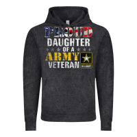 Vintage Black proud daughter of a army veteran american flag military gift Vintage Hoodie - longCreatives