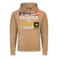 Vintage Camel proud daughter of a army veteran american flag military gift Vintage Hoodie - longCreatives