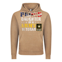 Vintage Coffee proud daughter of a army veteran american flag military gift Vintage Hoodie - longCreatives
