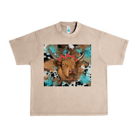 French Oak western roses cow Urban Heavy Tee - RanaPortraitStore