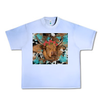 Grape Ice western roses cow Urban Heavy Tee - RanaPortraitStore