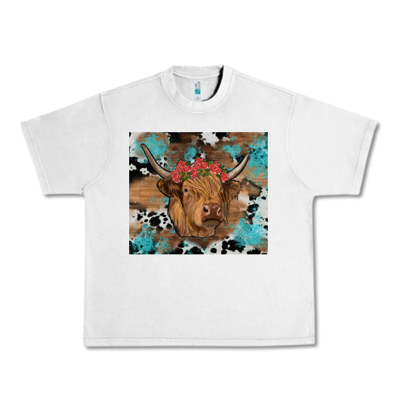 Western Roses Cow Urban Heavy Tee by RanaPortraitStore | Teevron