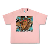 Salmon western roses cow Urban Heavy Tee - RanaPortraitStore