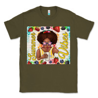 Army Green summer vibes afro kid Classic Tee - TumblerDesignByShophia