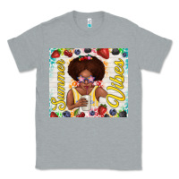 Heather Grey summer vibes afro kid Classic Tee - TumblerDesignByShophia