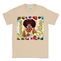 Mushroom summer vibes afro kid Classic Tee - TumblerDesignByShophia