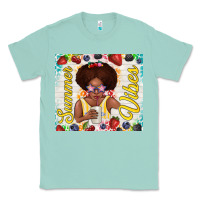 Seafoam summer vibes afro kid Classic Tee - TumblerDesignByShophia