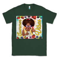 Sports Green summer vibes afro kid Classic Tee - TumblerDesignByShophia
