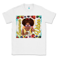 White summer vibes afro kid Classic Tee - TumblerDesignByShophia