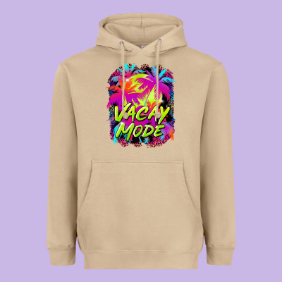 Vacay Mode Heavyweight Hoodie Designed By Barkaloodesign