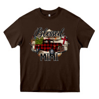 Chocolate Brown Blessed Mimi Christmas Truck Heavy Core Tee - Bettercallsaul
