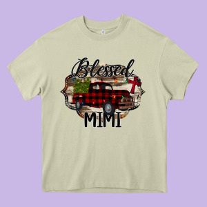 Blessed Mimi Christmas Truck Heavy Core Tee Designed By Bettercallsaul