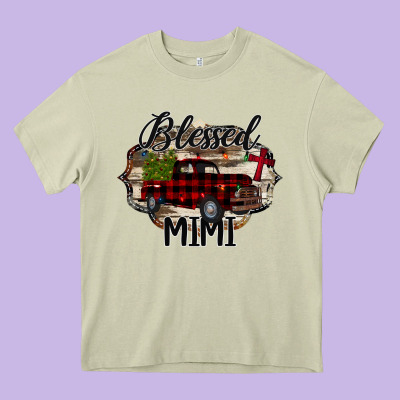 Blessed Mimi Christmas Truck Heavy Core Tee Designed By Bettercallsaul
