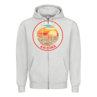 Dove Grey Vintage Grand Canyon National Park Retro 80s Graphic Zipper Hoodie - longCreatives