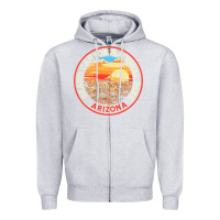 Heather Grey Vintage Grand Canyon National Park Retro 80s Graphic Zipper Hoodie - longCreatives