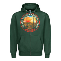 Sports Green Vintage Grand Canyon National Park Retro 80s Graphic Zipper Hoodie - longCreatives