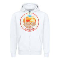 White Vintage Grand Canyon National Park Retro 80s Graphic Zipper Hoodie - longCreatives
