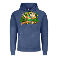 Vintage Denim St. Patrick's Day cat Vintage Hoodie - HowdyJamesFarm