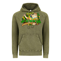 Vintage Olive St. Patrick's Day cat Vintage Hoodie - HowdyJamesFarm