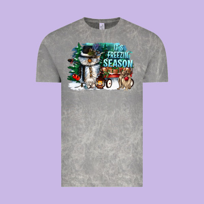 Its Freezin Season Vintage Tee Designed By Cowgirlartshop