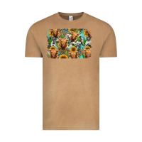 Vintage Camel highland cow western background Vintage Tee - Jasminsmagicworld