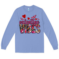 Colony Blue valentine vibes olivia Long Sleeve Tee - OliviaCreatesArt