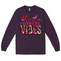 Plum valentine vibes olivia Long Sleeve Tee - OliviaCreatesArt