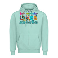 Just A Girl Who Loves Sea Turtle Zipper Hoodie | Teevron